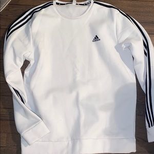 Adidas white crewneck